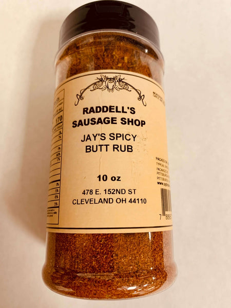 Jay's Spicy Butt Rub - Raddell's Sausage